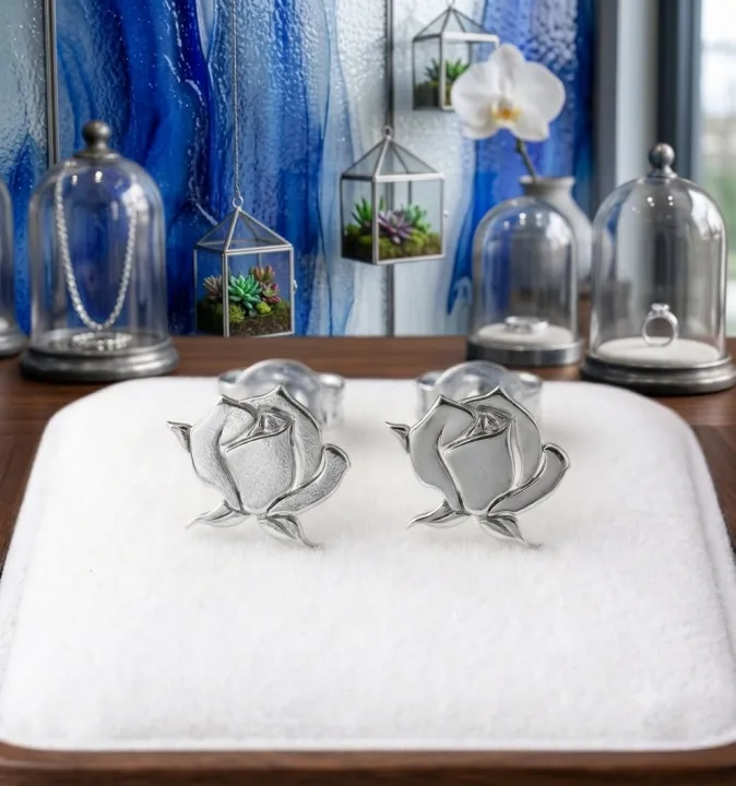 Customized%2024K%20Gold%20Plated%20&%20Silver%20Earrings%20for%20Women%20Gift%20-%20Image%203