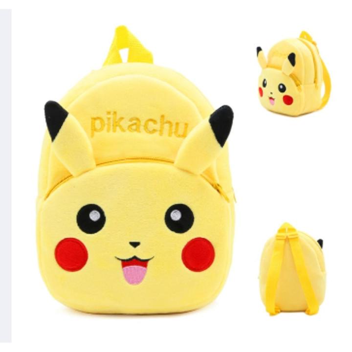 Pokemon Toy Cartoon Plush Backpack for small kids pikachu Size 9" inches
