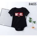 Marvel Series Logo Baby Onesie Boys Girls Black Baby Romper Marvel Baby Bodysuit. 