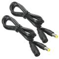 2X 5.5mm x 2.1mm DC Power Jack Male to Female Extension Cable Cord Lead ConnectorCable Length:1.2 M. 
