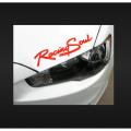 10inches (RED) Racing soul stickers for cars bonnet...eyebrow...car exterior acesssories,bumper stickers and decals. 