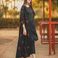 Eid Collection New 3pc Kattan Silk Gown Suit For Women and Girls. 