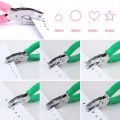 Paper Forming Cutter Metal Single Punch Pentagon/Triangle Heart Shape/Round/1 Piece Hole Punch Shape/Square Hole Punch Hole Embossing Device Machine AShines. 