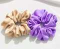 scrunch-it-up Premium Shamoz satin silk scrunchies, hair ties, hair ponies, high quality luxury silk scrunchies, large size anti- hair breakage, hair ties suitable for all occasions for both girls and women for long and short hair. 