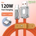 120W 6A Gaming Super Fast Charge Data Cable USB To Type-C Mobile Charger Liquid Silicone For Phone Playing Game. 