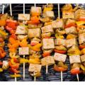 Pack of 60 Pcs - Shashlik Wooden Skewers (Length: 10 .5 inches) BBQ Skewer Sticks. 