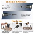 Damaged Screw Extractor Set,22 PCS Stripped Screw Extractor Kit, HSS Broken Screw Remover Set with Bit & Socket Adapter. 