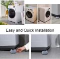 4Pcs Washing Machine Floor Mat Elasticity Earth Protectors Furniture Anti Vibration Rubber Feet Pads Non Slip Shock Proof Washing Machine Shock Absorption And Anti Shake Foot Pad For Washing Machine Support Prevent Moving Shaking Walking Universal Size. 
