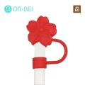 Fly Protection for Straws 10mm Peach Blossom Silicone Straw Cover Cap Keep Straws Clean Safe On-the-go Perfect for Food-grade Silicone Cover. 