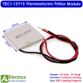 TEC1-12715 Peltier Module 12V 15A High Power Thermoelectric Cooler Cooling Plate for DIY Projects by Electrica. 