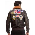 Pure Leather Jacket with Orignal Sheep Wool Collar. 