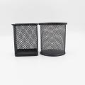 2 Pack Pen Holders, Metal Pencil Holder,Pen Organizer for Desk Office,Three Colors Silver,Black and Pink, Two Kinds of Shapes:Circular and Square (Black). 