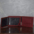 Jahasma Men's Baseline Leather Canvas Wallet with Attached Flip Pocket. 