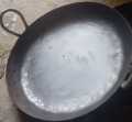 flat karahi for making jalebi shami kabab butt karahi tawa fist fry kalahi tawa tawa keema and lot of things heavy quality easy to use easy to handle. 