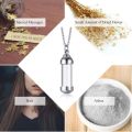 Openable Glass Vial Women Pendant Memorial Ash Bottle Cremation Pet Urn Jewelry. 