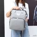 Baby Infant Nappy Changing Bag Portable Large Capacity Folding Crib Diaper Backpack Stroller Straps for Travel Multifunctional-Purple Color-Grey Color. 