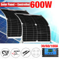 Helpful 200W Solar Panel Kit with 10-IN-1 Charging Line USB Solar Cell 30A/60A Controller for MP3 Yacht RV Battery Charger for Camping Car Boat Marine. 