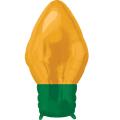 GOLDEN LIGHT BULB FOIL BALLOONS ( 29 CM X 50 CM ). 