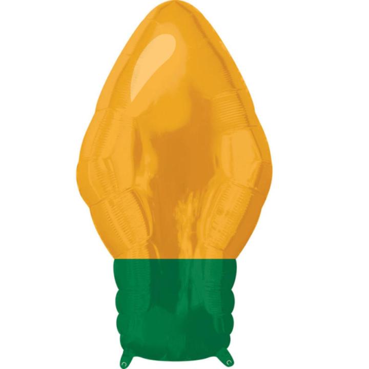 GOLDEN LIGHT BULB FOIL BALLOONS ( 29 CM X 50 CM )