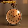 Analog Alarm Clock for Bedroom Vibrant Color Retro Alarm Clock with Night Light Accurate Quartz Movement Metal Hanging Ring Southeast Asian Buyers' Favorite Eye-friendly Alarm Clock. 