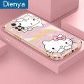 dienya For Xiaomi MI POCO X4 Pro 5G Case Cartoon Cute Kitty Luxury Plating Side Phone Cases Pattern Silicone Casing Full Back Cover Camera Protection Softcase. 