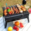 Charcoal Grill Barbecue Portable Grill, Stainless Steel Folding BBQ Grill Tabletop Outdoor Camping Picnic Burner/Barbecue Grill Portable Book Style. 