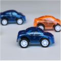 Mini Creative Pull Back Transparent Fast Cars Model Plastic Wind Up Toy. 