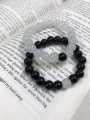 Combo Matching Black  And White Glass Beads Bracelet For Friends, Bestfriends, Bff, Couple, Boys and Girls 1 pair of Couple Bracelet- classic design- 8mm size beads- for boys & girls both. 