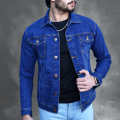 Men'S Royal Blue Denim Jacket - Stay Stylish With A Royal Blue Denim Jacket - Trending And Fashionable. 