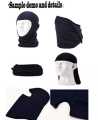2 Hole Ski Mask Full Face Mask Cover Neck Gaiter Winter Balaclava Warm Knit Beanie for Outdoor Sports. 