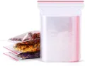Pack of 40 - 4 Sizes Resealable Ziplock Bag - Poly Clear Zip Lock Bags for Storage. 