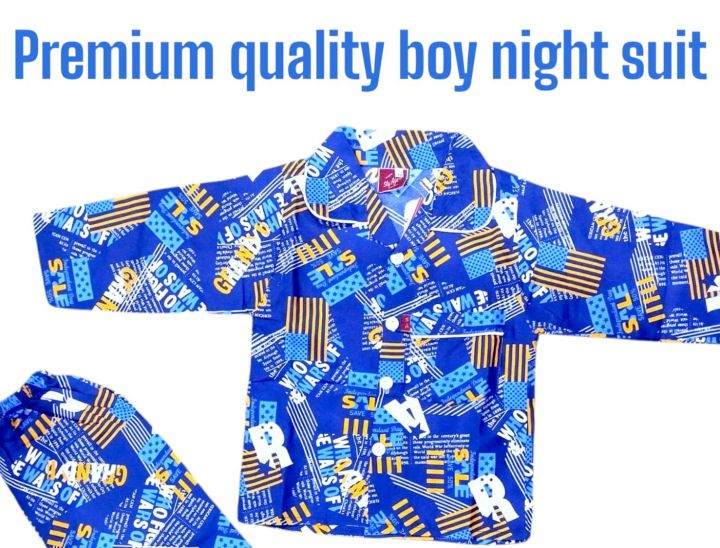 ZERI AND MERI 1 Piece Set Multicolor Cotton Baba & Baby Night Dress for Kids NIGHT SUITE for girls and boys SUMMER AND WINTER