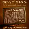 Umrah Saving Box - Wooden Islamic Money Saving Box - 280 Days. 