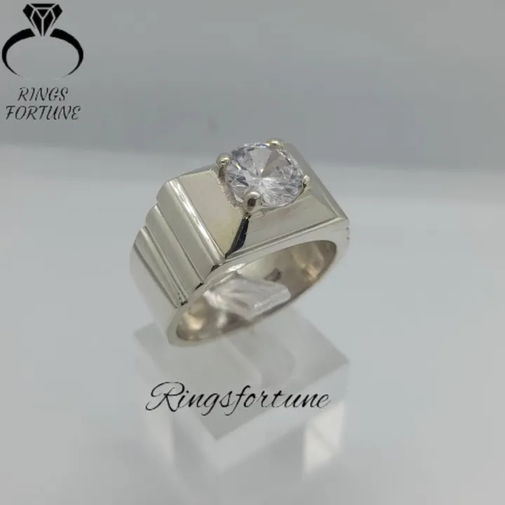 White%20Cubic%20Zircon%20Ring%20For%20Men%20,%20Diamond%20Style%20Engagement%20Ring%20,%20Wedding%20Gift%20Ring%20,%20Anniversary%20Gift%20Ring%20-%20Image%202