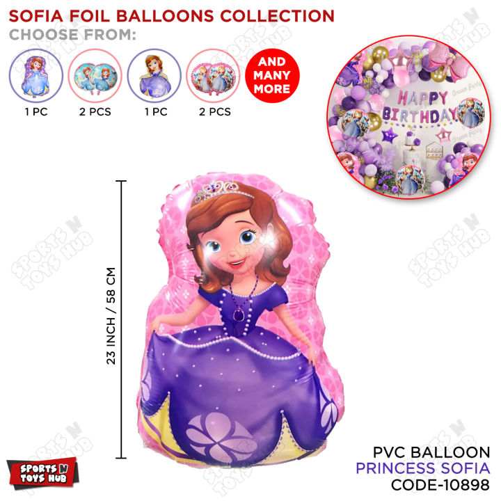 Disney Princess Sofia Foil Balloon Collection, Party Supplies, Photo Backdrops & Wall Decoration Baloon, Happy Birthday Celebration Parties, Cartoon Character, Decor Supply, Events, Special Occasions, Born Day, Kids, Girl's : ofEVSzWQ