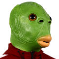 Green Fish Head Mask Halloween Funny Cosplay Costume Mask Unisex Adult Carnival Party Headdress Props. 