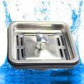 Stainless Steel Square Sink Strainer Plug Kitchen Sink Drain Mesh Stopper Basket Strainer Waste Plug Kitchen Appliances. 