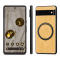 For Google Pixel 6A Solid Color Leather Skin Back Cover Phone Case. 