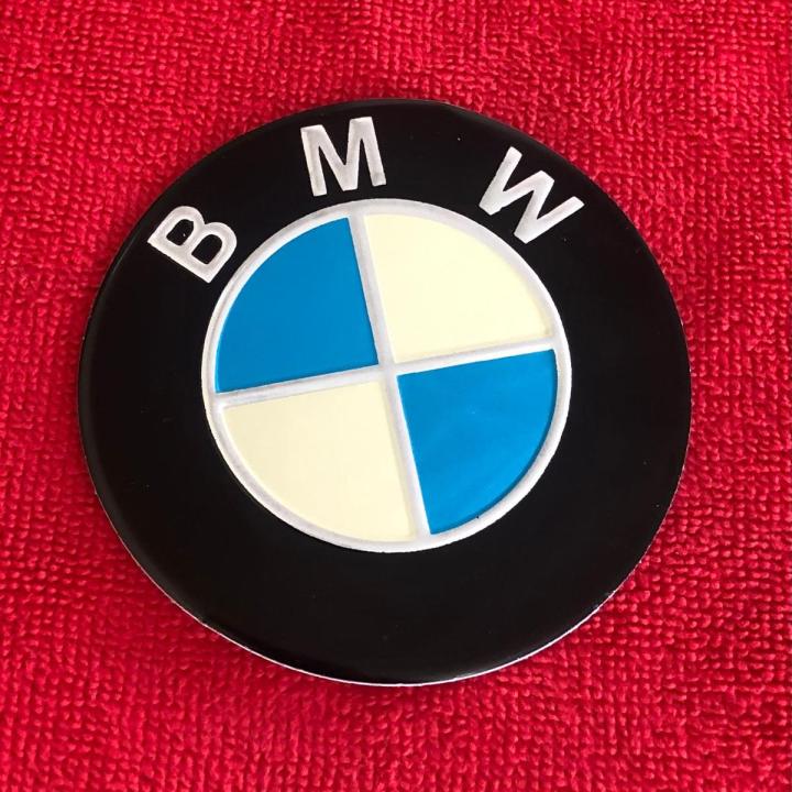 BMW emblem logo thin alloy sticker 3 inches 01 pc