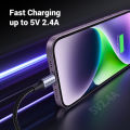 [Apple MFi Certified]Ugreen USB Lightning Cable Apple Data Charge Cable for iPhone 16 Min 15 Pro Max X XR Fast Charging 2.4A USB Data Cable Phone Charger Cable. 
