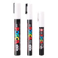 2024 Uni Posca White Markers,Acrylic Waterproof permanente Paint Pen PC-1M 3M 5M POP Poster Advertising Art Supplies posca marcadores Myhappinessisyou. 