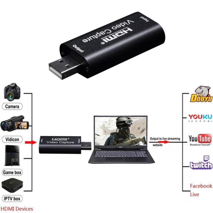 4K 1080P Full HD HDMI to USB 2.0 Video Capture Card , Game/Video/Live Broadcasting Streaming Video Recording | 24-7 STORE
