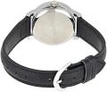 CASIO BLACK DIAL WITH DATE & BLACK LEATHER STRAP WOMEN'S WATCH - LTP-V004L-1BUDF. 