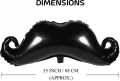 MOUSTACHE FOIL BALLOON - 36 INCH MOUSTACHE. 