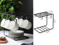 Home Lifestyle 6 Hooks Iron Coffee Rack Organizer, Metal Dishrack Cup Holder for Kitchen. 