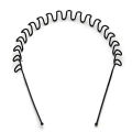 Spring Hair Care Zigzag Metal Waved Hairband Sports Hairclip for Daily use Haircatch Unisex for Head Black Mens , Boys Ring. 