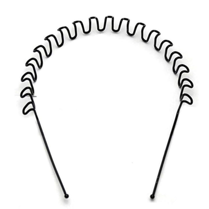 Spring%20Hair%20Care%20Zigzag%20Metal%20Waved%20Hairband%20Sports%20Hairclip%20for%20Daily%20use%20Haircatch%20Unisex%20for%20Head%20Black%20Mens%20,%20Boys%20Ring%20-%20Image%202