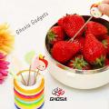 Cute Cartoon Fruit Fork and Ring Stand-Cartoon Shaped Stainless Steel Fruit Fork Set for Kids with Ring Stand. 