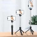 [COD Ready Stock FREE Shipping ] F210/F210S Selfie Stick Wireless Bluetooth Compatible Foldable Mini Tripod for Phone with Fill Light Shutter Remote Control for Ios Android. 