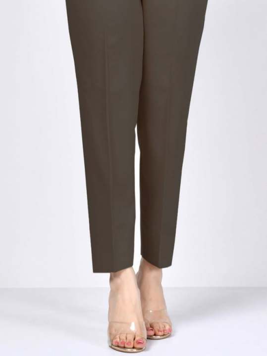 Brown%20Plain%20Straight%20Trouser,Pants,Capri%20For%20Girls/Ladies%20imported%20Fabric%20-%20Image%204